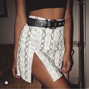 Princess Polly Samira Snakeskin Mini Skirt
